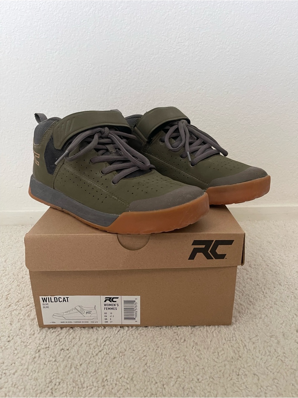 RC Wildcat Olive Green Gum Sole MTB Shoes